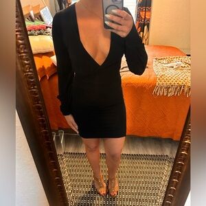 Nasty Gal Black Long Sleeve Dress